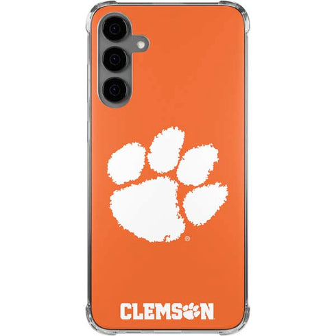Clemson University Tiger Print Galaxy S24 Plus Clear Case